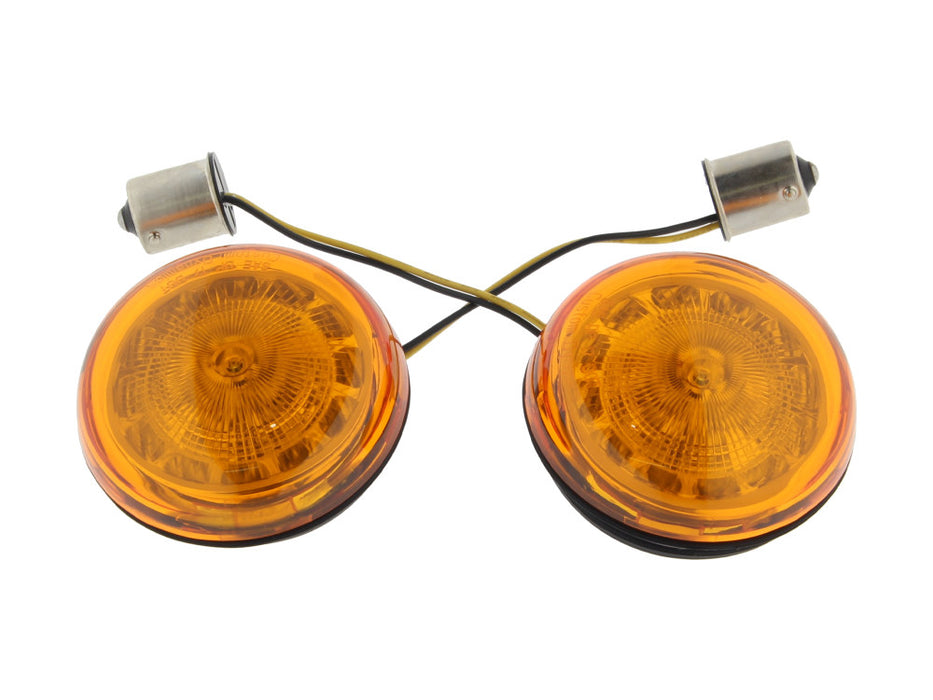 ProBeam LED Amber Turn Signal Inserts With Amber Lenses. Fits Front and Rear on most Models With OEM Bullet Style Indicators 2002up.