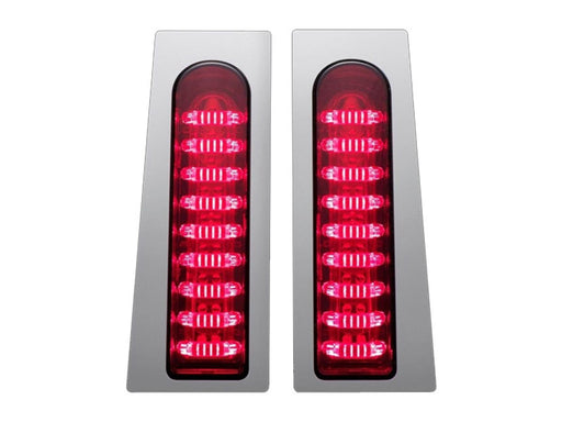 ProBeam LED Fillerz. Red with Smoke Lens - Chrome. Fits Ultra & Road King Touring Models 2014-2023 & Street/Road Glide ST 2022-2023