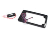 Flat Number Plate Frame with LED Amber Turn Signals & Red Brake Light - Black.