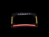 Curved Number Plate Frame with LED Amber Turn Signals & Red Brake Light -Black.