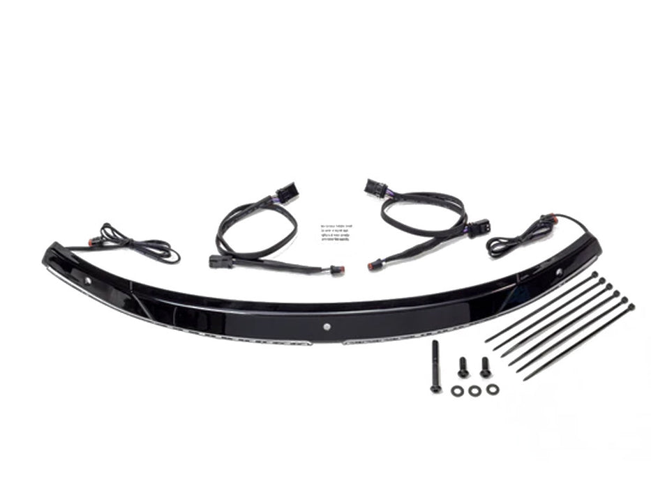 Horizon LED Windshield Trim with Sequential Amber Turn, White Run & Smoke Lens - Black. Fits Touring 2014-2023