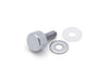 1/4in.-20 Knurled Seat Mount Screw - Chrome. Fits H-D 1996up