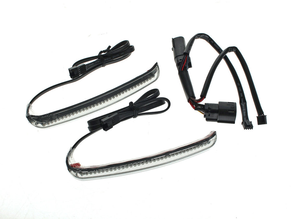 Bag Blades Saddlebag Lights. Red Run & Brake, Amber Turn with Smoke Lens. Fits Touring 2014up.
