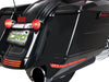 Saddlebag Extensions - Black. Red Run, Brake & Turn with Smoke Lens. Fits Touring 2014-2023 with Standard Bags