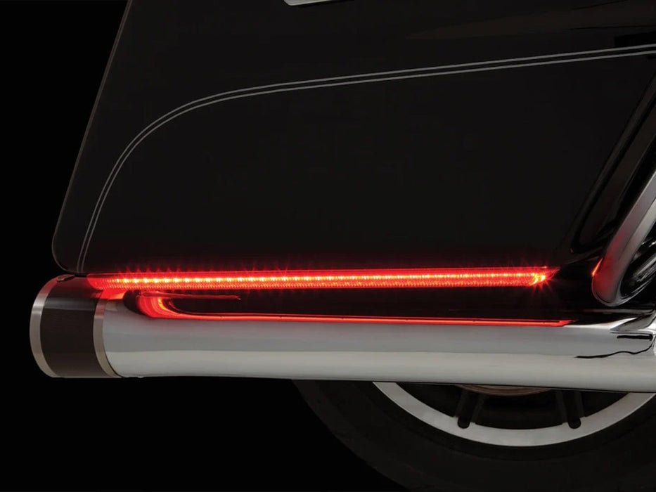 Machete Saddlebag LED Lights. Red Run, Brake & Turn with Smoke Lens. Fits Touring 2014-2023 with Standard Bags