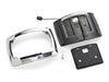 Curved Number Plate Frame with Number Plate Light Only - Chrome. Fits CVO Touring 2023up & Street Glide & Road Glide 2024up