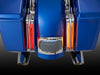 LED Fascia Filler Panel Lights. Red Run & Brake with Amber Turn and Black Housing. Fits CVO Touring 2023up, Street Glide & Road Glide 2024up, Touring 2025up