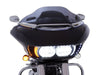 Road Blades with Amber LED Turn Signals & White LED Running Lights. Fits Road Glide 2015-2023