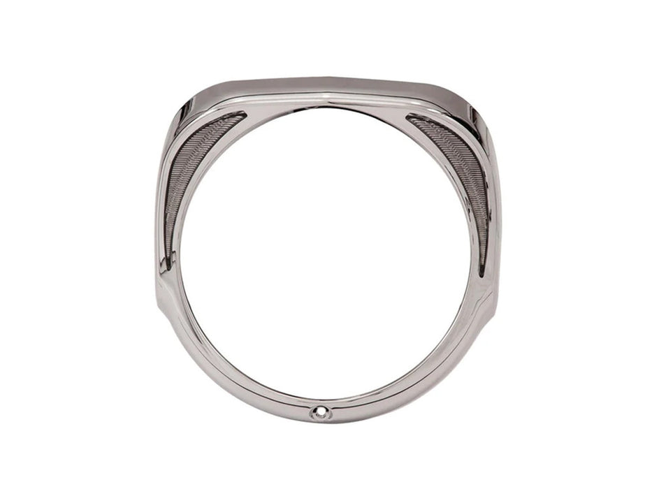 Fang LED Headlight Bezel with White Running Lights - Chrome. Fits Touring 2014-2023