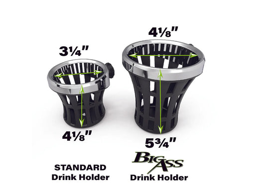 Big Ass Drink Holder with Perch Mount - Chrome