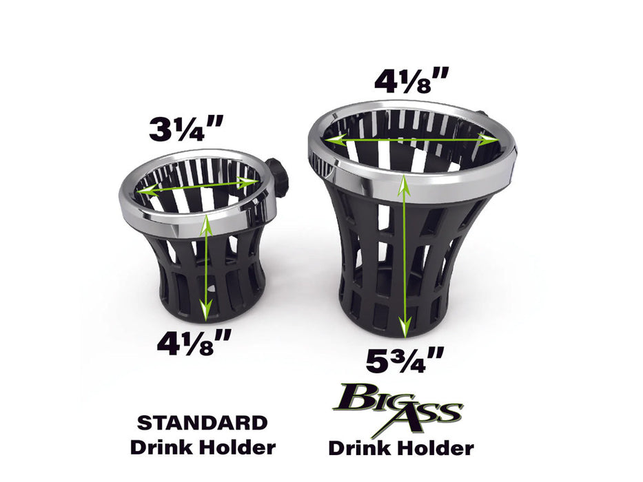 Big Ass Drink Holder with Perch Mount - Chrome