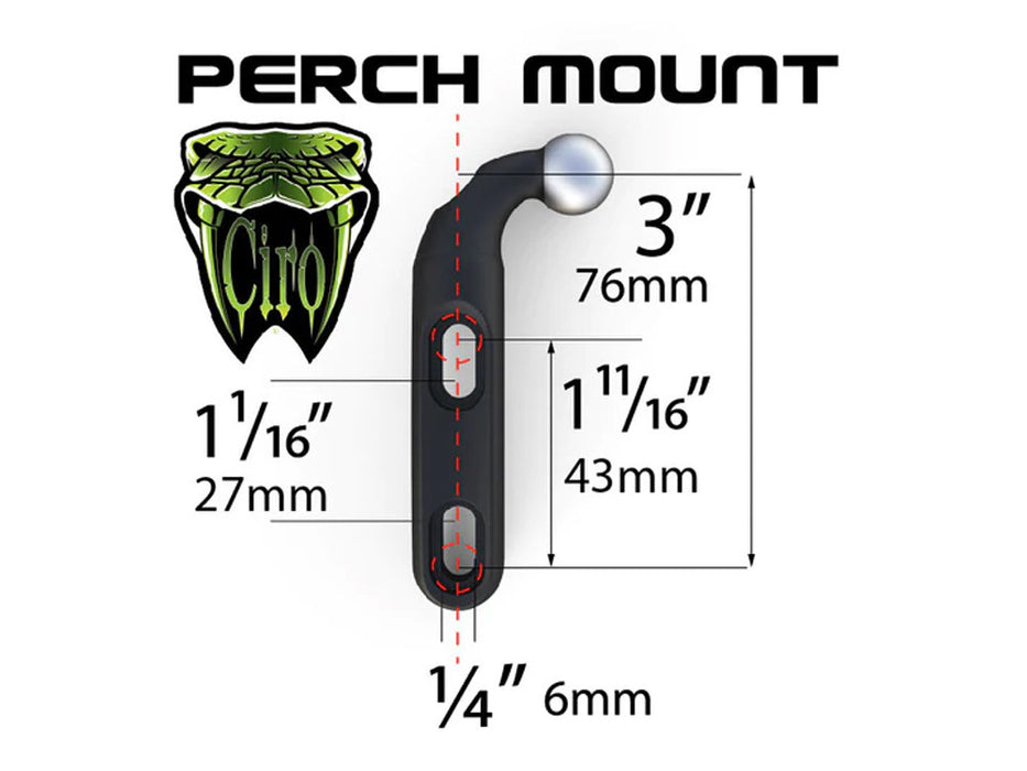 Big Ass Drink Holder with Perch Mount - Chrome