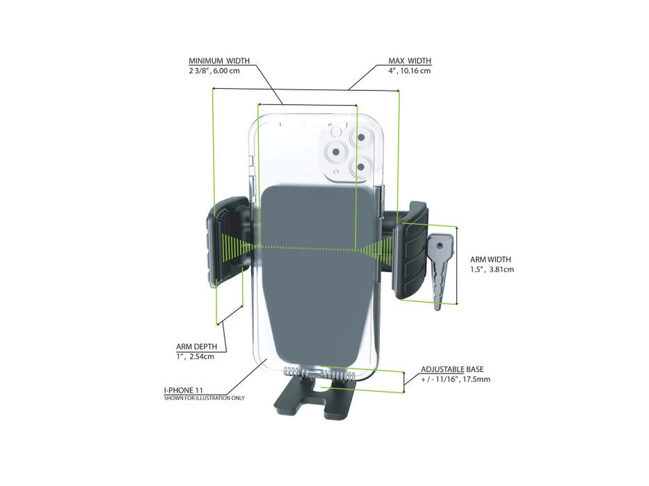 Cybercharger Wireless Smartphone Holder - Black Perch Mount