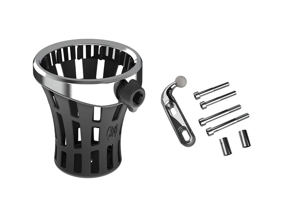 Big Ass Drink Holder with Perch Mount - Chrome
