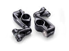 4in. Offset Footpeg Mounts with 1-1/4in. Hingeless Clamps - Black
