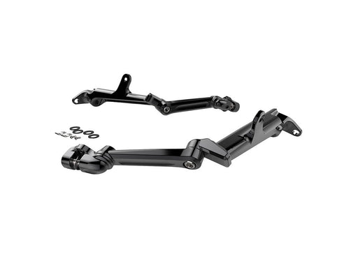 Standard Length Frame Mounted, Adjustable Cruise Arm Highway Peg - Black. Fits Street Glide & Road Glide 2024up