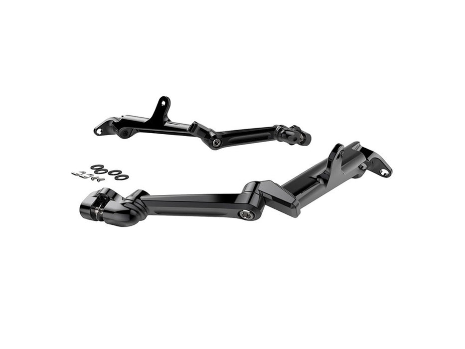 Standard Length Frame Mounted, Adjustable Cruise Arm Highway Peg - Black. Fits Street Glide & Road Glide 2024up