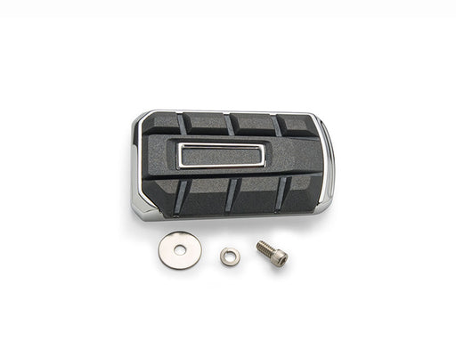 Chicane Brake Pedal Pad - Chrome. Fits Touring 1980up, FL Softail 1986-2017 & Dyna Switchback 2012-2016