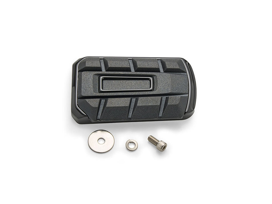 Chicane Brake Pedal Pad - Black. Fits Touring 1980up, FL Softail 1986-2017 & Dyna Switchback 2012-2016