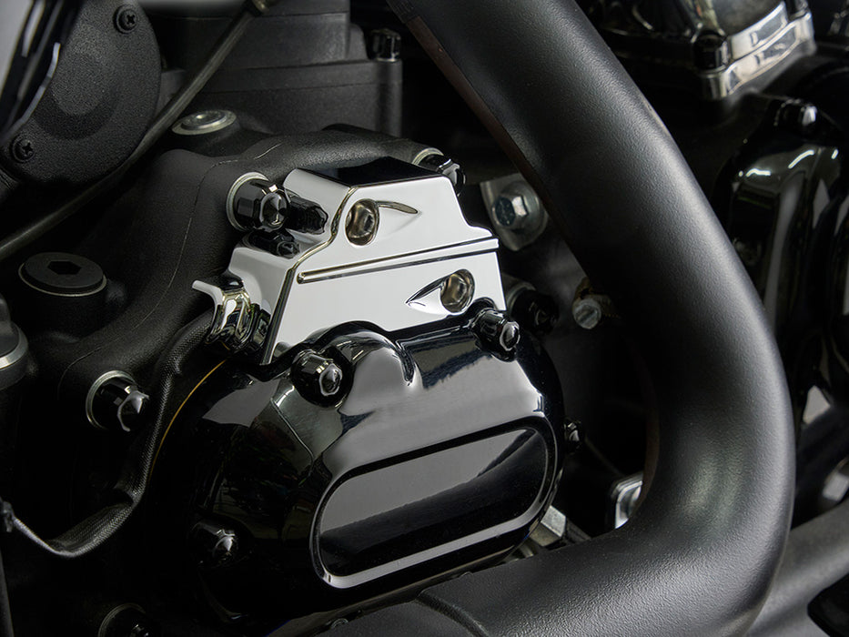 Metal Gear Position Sensor Cover - Chrome. Fits Softail 2025up & Touring 2025up
