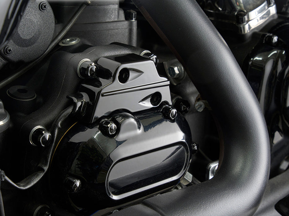 Metal Gear Position Sensor Cover - Black. Fits Softail 2025up & Touring 2025up