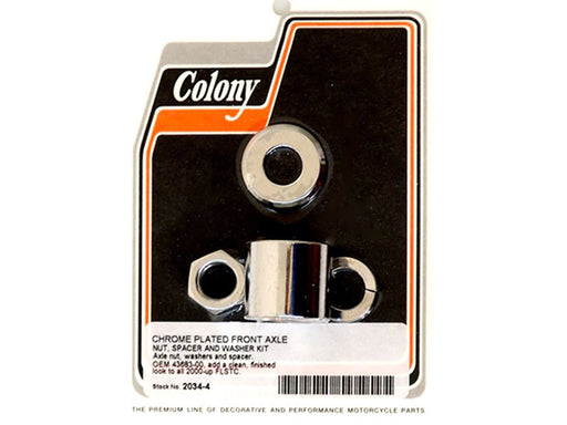 Front Axle Spacer Kit - Chrome. Fits Heritage Softail 2000-2006