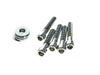 Rear Pulley or Sprocket Bolts - Chrome Allen Head. 7/16in.-14 x 2.25in.
