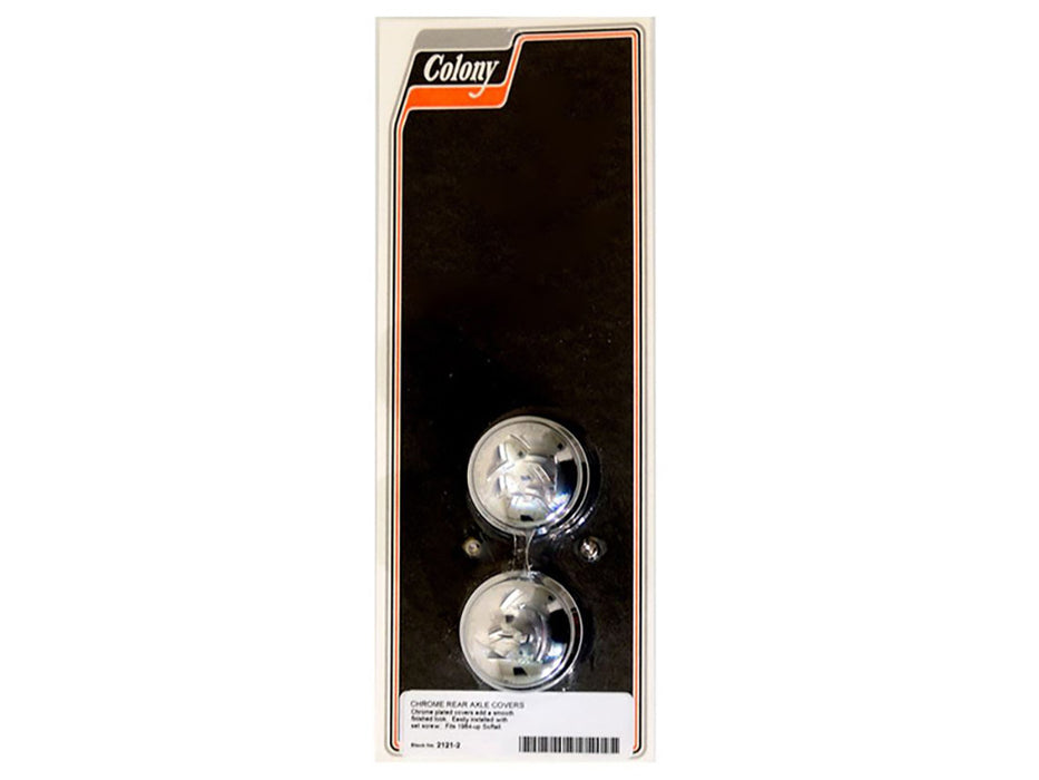 Rear Axle Covers - Chrome. Fits Softail 1987-2007.