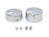 Swingarm Pivot Bolt Covers - Chrome. Fits Softail 2000-2007.