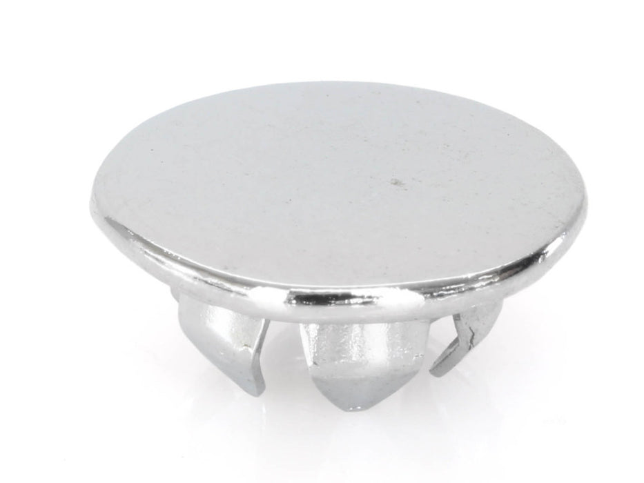 7/16in. (12mm) Hole Plugs - Chrome. Pack of 100.
