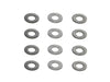 1/4in. Flat Washers - Chrome. Pack 12.