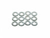 1/4in. Flat Washers - Chrome. Pack 12.