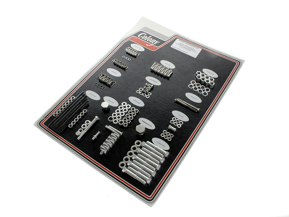 Complete Stock Hardware Kit – CAD Plated. Fits Big Twin 1948-1957 with Panhead Engine – Colony Machine