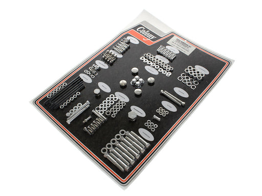 Complete Stock Hardware Kit - CAD Plated. Fits Big Twin 1966-1969 with Shovelhead Engine