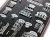 Complete Stock Hardware Kit - CAD Plated. Fits Big Twin 1976-1978 with Shovelhead Engine