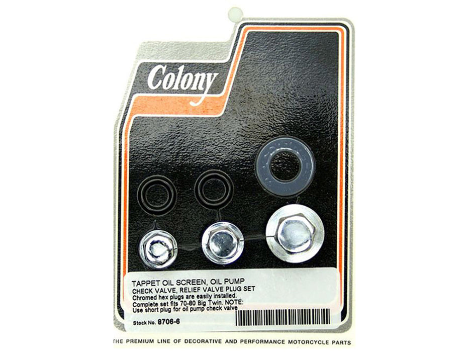 Oil Pump Check Relief Valve Kit. Fits Big Twin 1970-1980.
