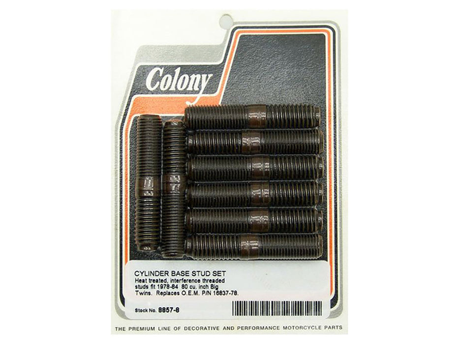 Cylinder Base Studs. Fits Big Twin 1978-1984 with 80ci / 1340cc.