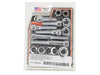 Polished Allen Head Front Engine Mount Bolt Kit - Chrome. Fits Dyna 1991-2017.