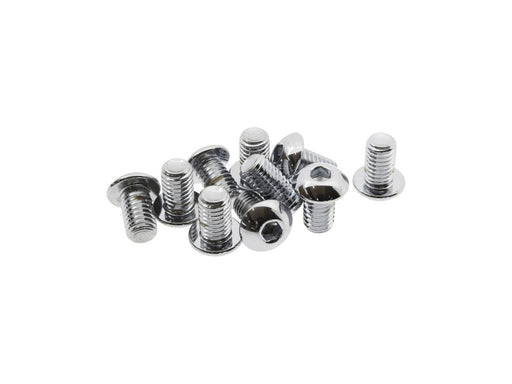 3/8-16 x 5/8in. UNC Button Head Allen Bolts - Chrome. Pack 10.