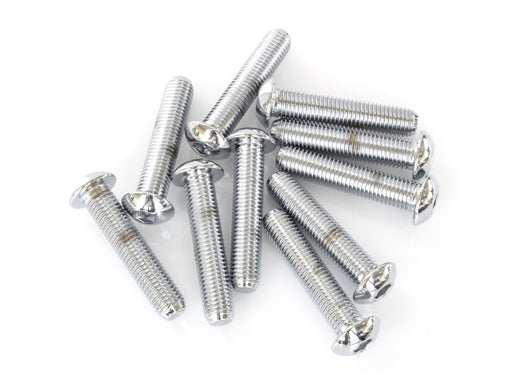 5/16-24 x 1-1/2in. UNF Button Head Allen Bolts - Chrome. Pack 10.