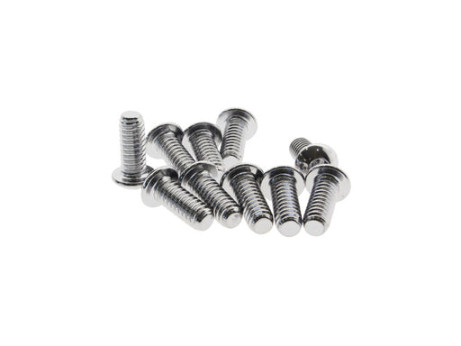 1/4-20 x 5/8in. UNC Button Head Allen Bolts - Chrome. Pack 10.