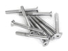 1/4-28 x 2-1/2in. UNF Flat Head Allen Bolt - Chrome. Pack 10.