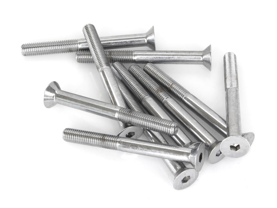 1/4-28 x 2-1/2in. UNF Flat Head Allen Bolt - Chrome. Pack 10.