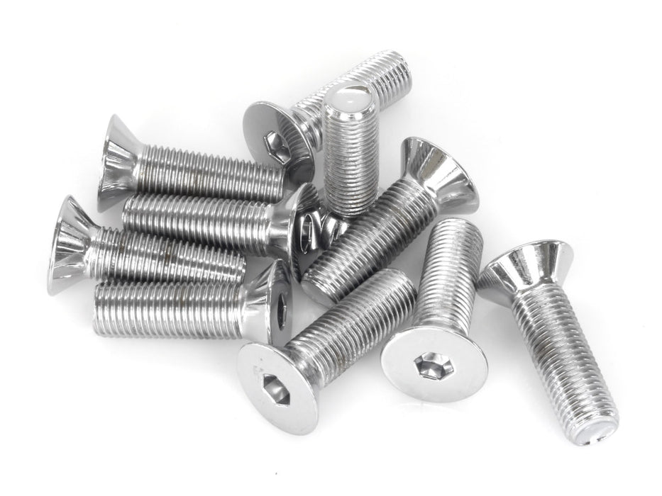 7/16-20 x 1-1/2in. UNF Flat Head Allen Bolt - Chrome. Pack 10.