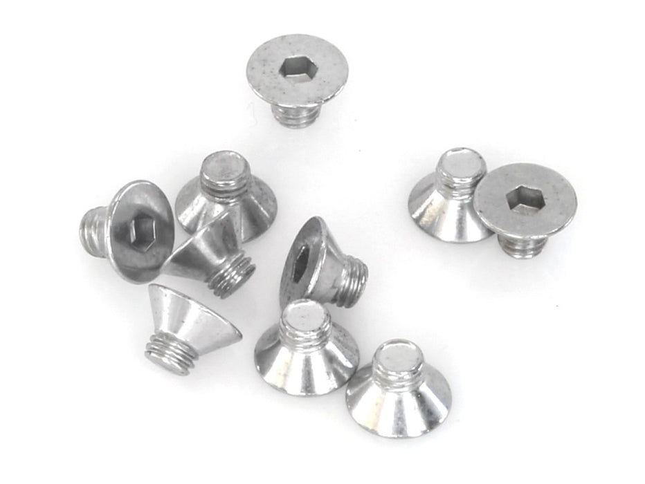 10-32 x 1/4in. UNF Flat Head Allen Bolt - Chrome. Pack 10.