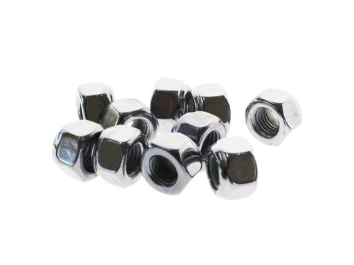 5/16-24 UNF Nylon Insert Locknuts - Chrome. Pack 10.