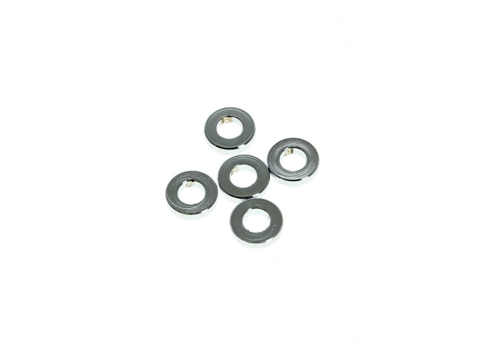 1/4in. ID x 1/8in. Wide Steel Spacers - Chrome. Pack 5.