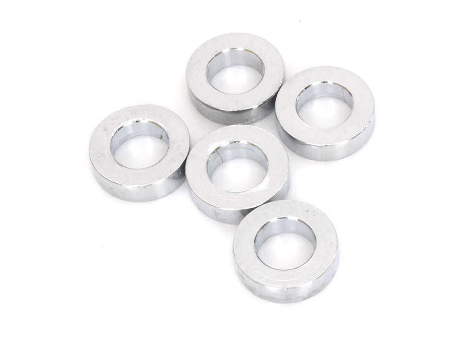 1/2in. ID x 1/4in. Wide Steel Spacers - Chrome. Pack 5.