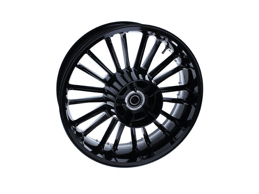18in. x 5.50in. wide Atlantic 3D Wheel with Rear Hub - Black Cut. Fits Touring 2009up with ABS