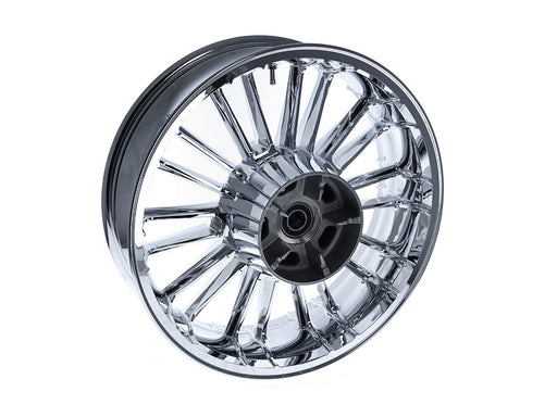 18in. x 5.50in. wide Atlantic 3D Wheel with Rear Hub - Chrome. Fits Touring 2009up with ABS